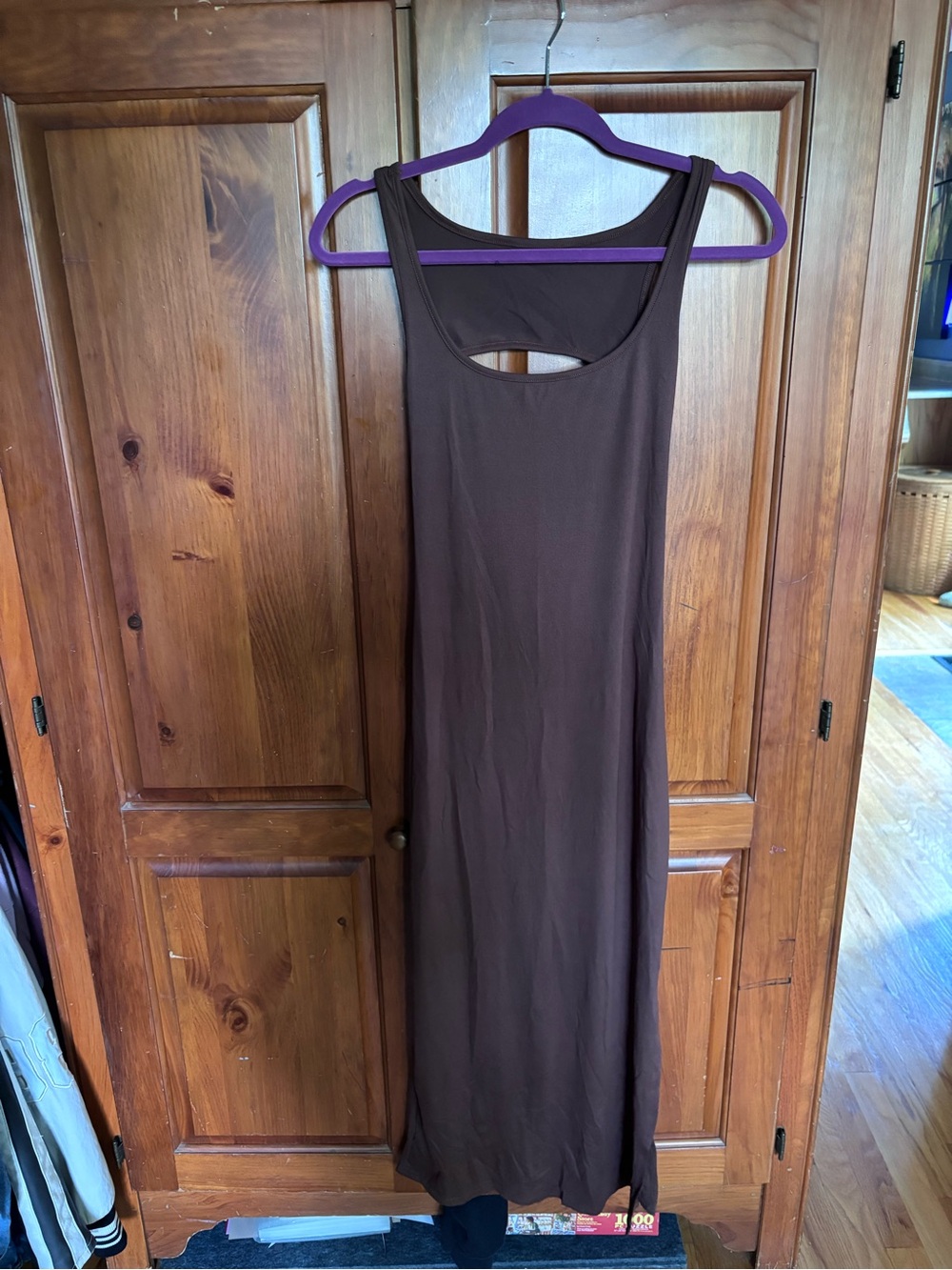 SHEIN Brown Midi Tank Dress